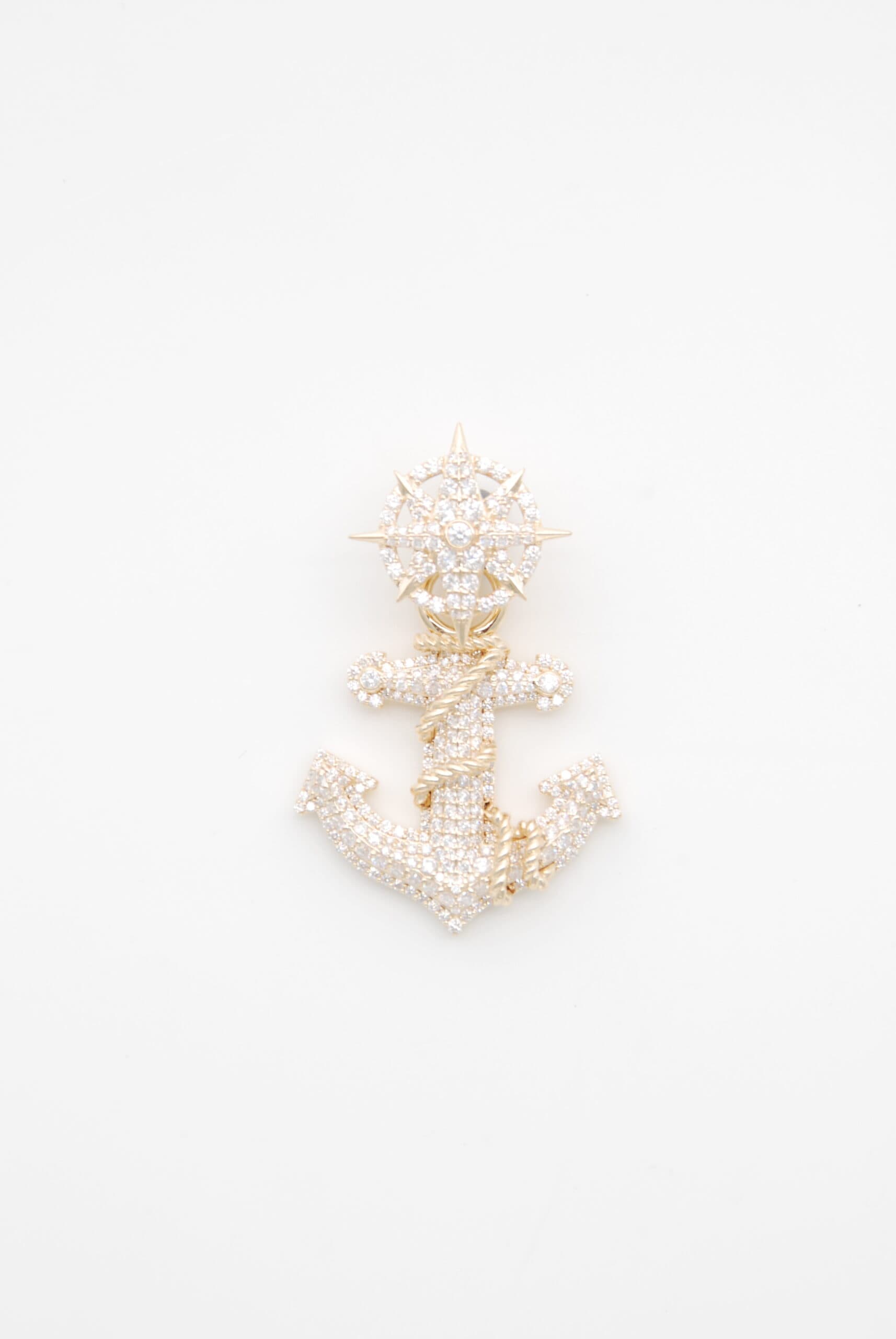 Diamond earring detail in natural light